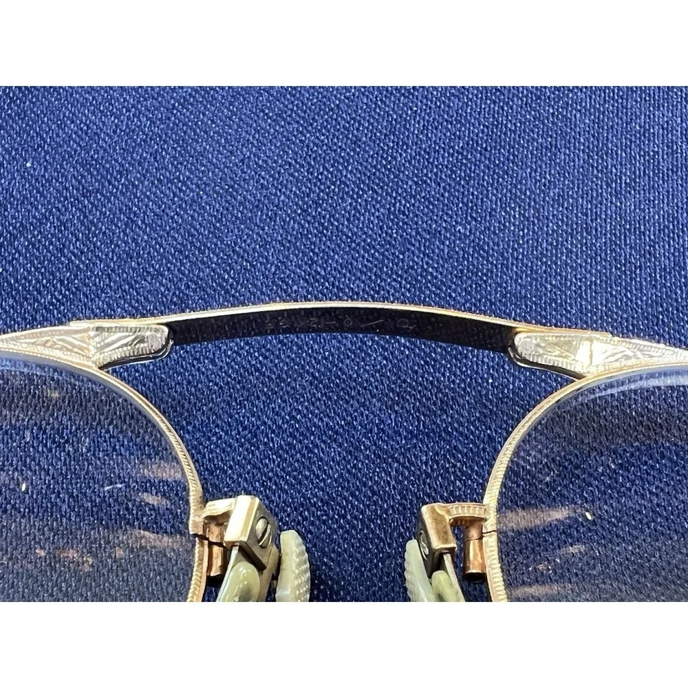 Folding Antique Rare AO Pince Nez Spectacles 1/10 12K Gold Filled c.1907